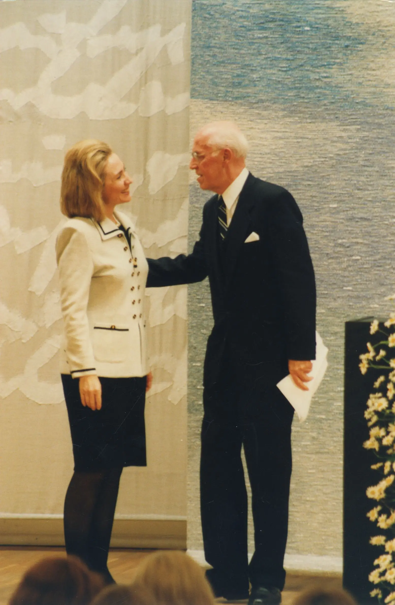 Hillary Clintoni ja Lennart Meri kohtumine Eesti Rahvusraamatukogus
